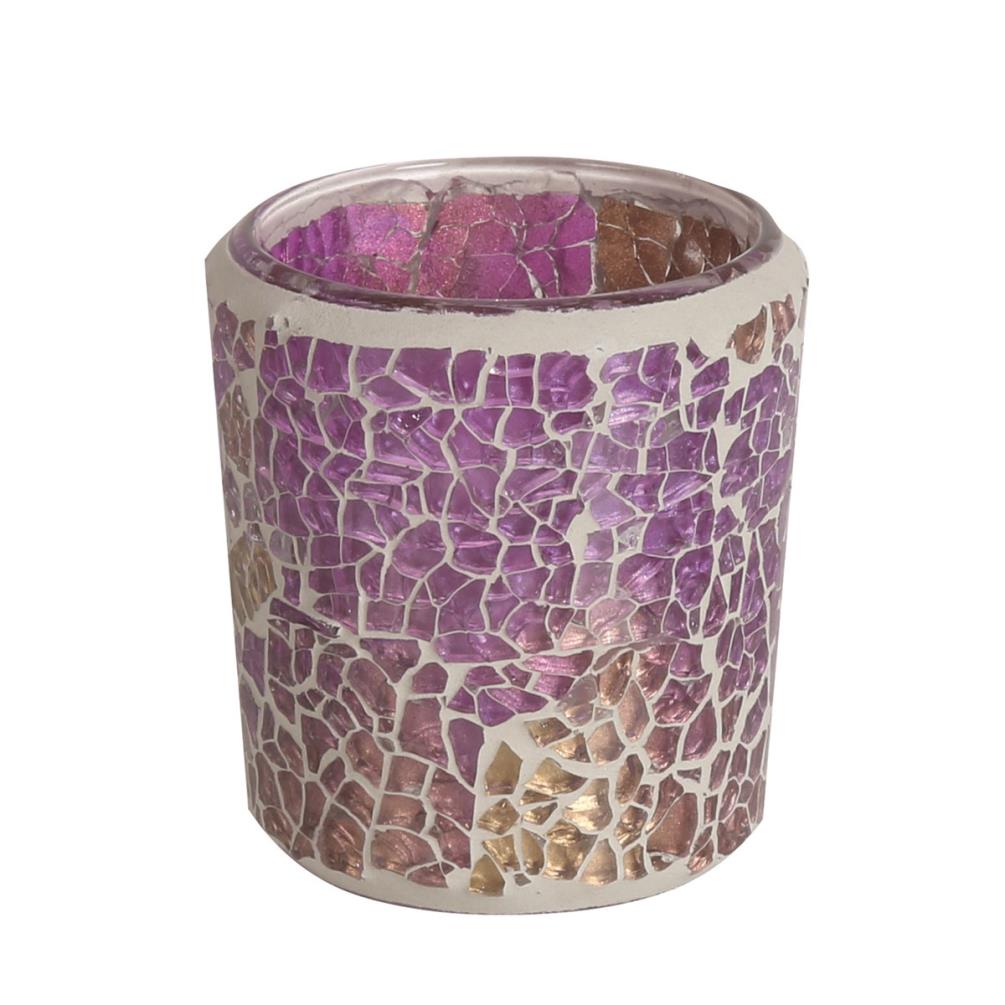 Aroma Purple & Gold Tealight & Votive Holder £4.49